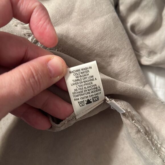 Anthropologie XS Cloth&Stone Stone Wash Tencel Lyocell Long Sleeve Shirt Dress - Picture 16 of 16